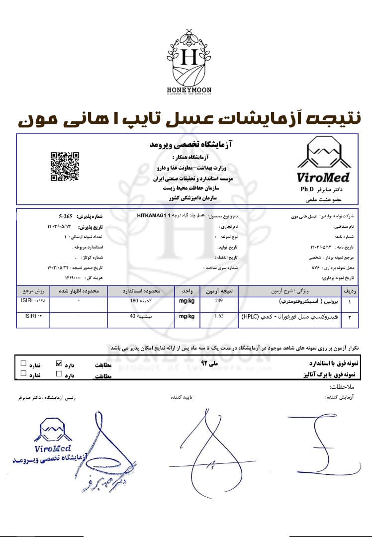 عسل تایپ یک هانی مون